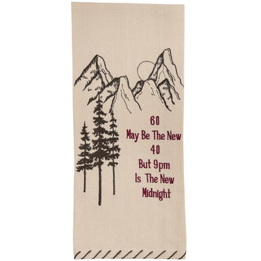 60 Is The New 40 Embroidered Dishtowel - Set of 6 Park Designs - The Fox Decor
